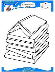 Çocuklar İçin Kitap Boyama Sayfaları 